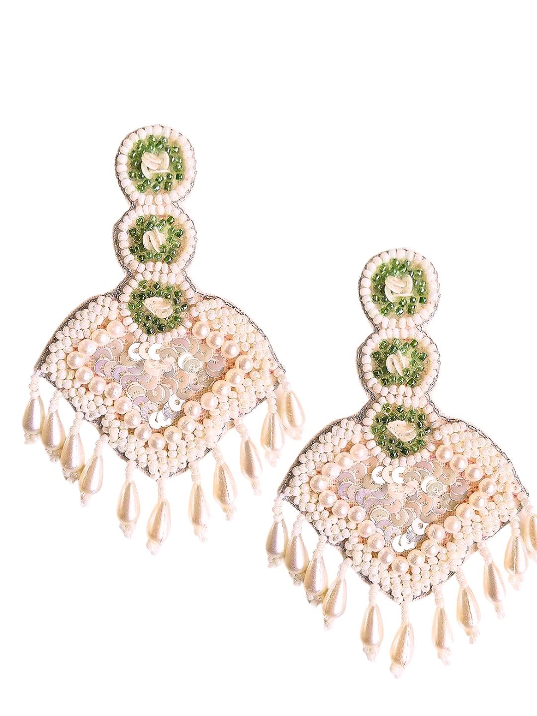 

Anouk White Pearls Contemporary Drop Earrings