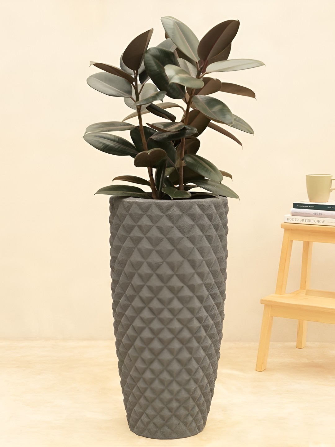 

UGAOO Grey Textured Large Planter