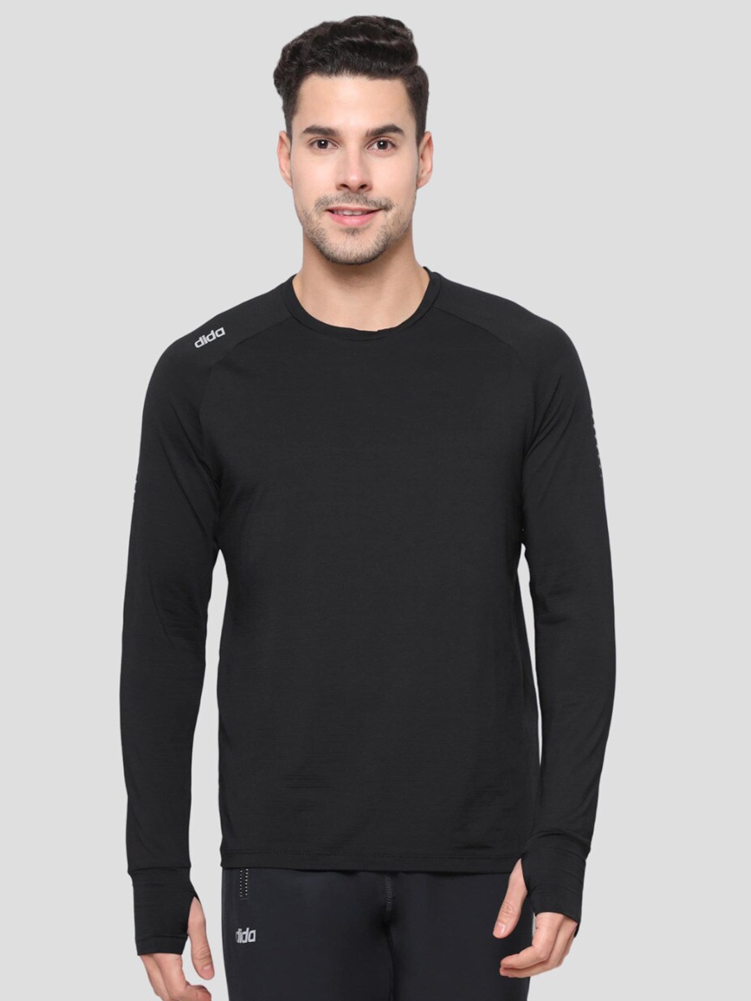 

DIDA Round Neck Long Sleeves Dri-FIT T-shirt, Black