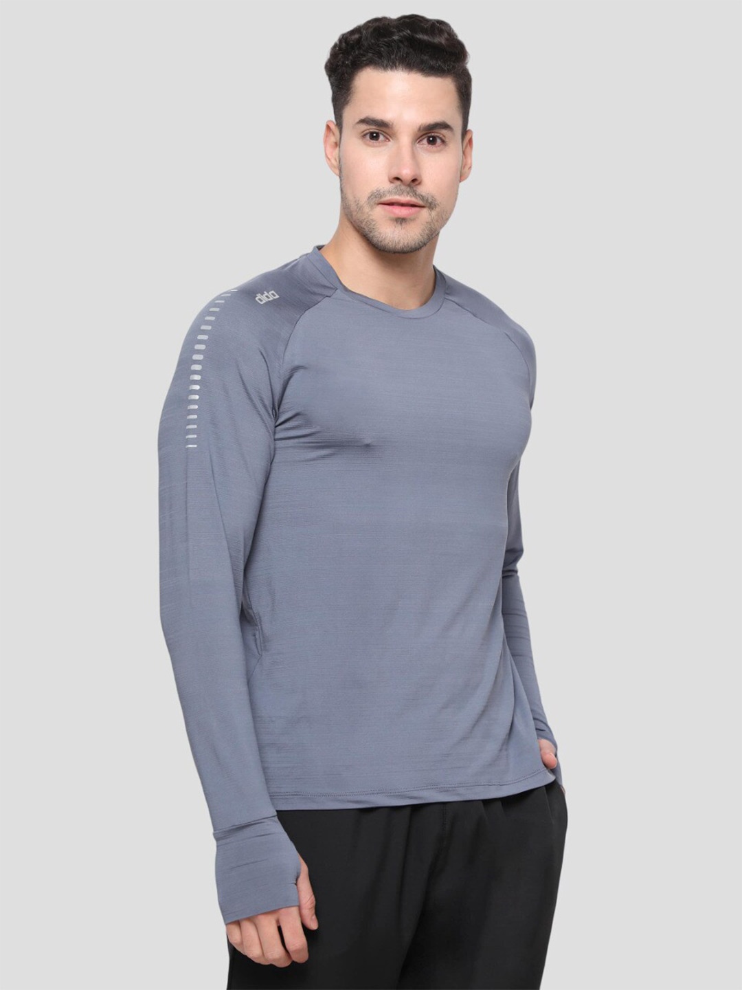 

DIDA Round Neck Long Sleeves Dri-FIT T-shirt, Grey