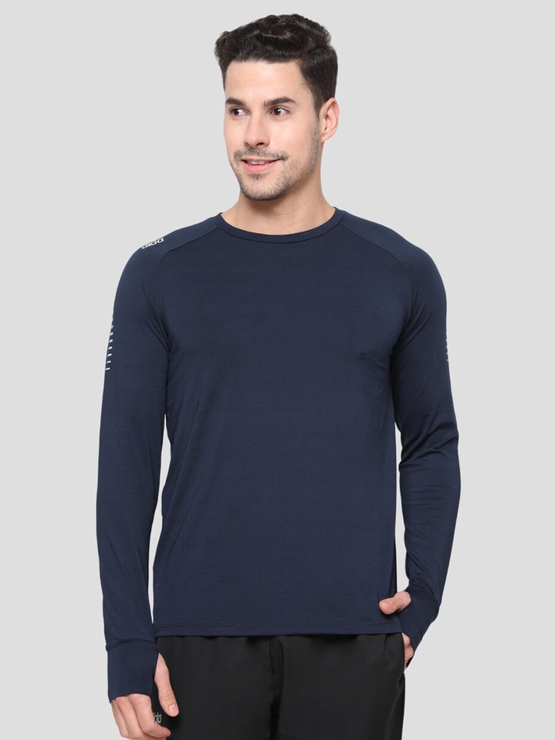 

DIDA Round Neck Long Sleeves Dri-FIT T-shirt, Navy blue