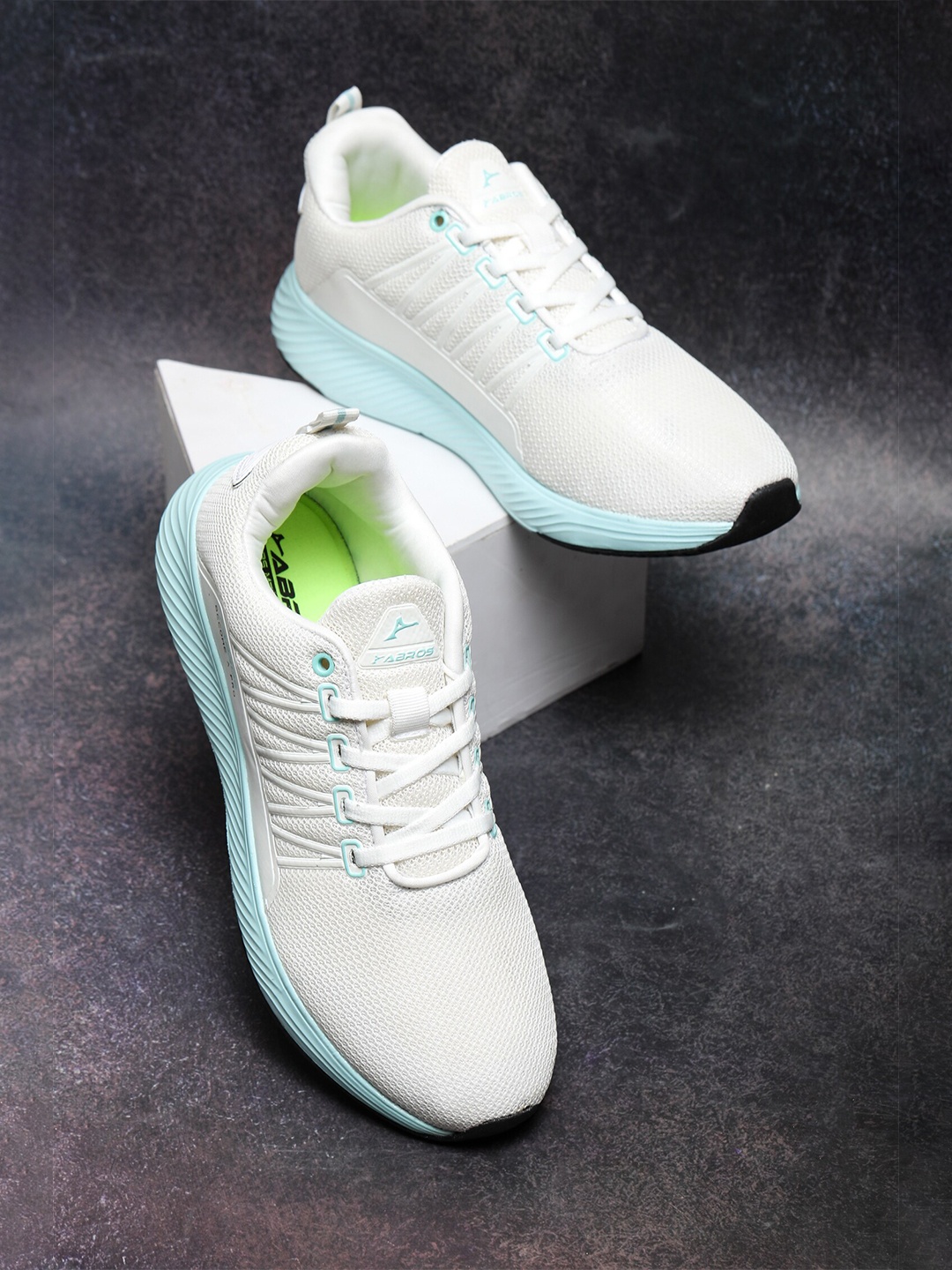 

ABROS Men Mesh Running Shoes, White