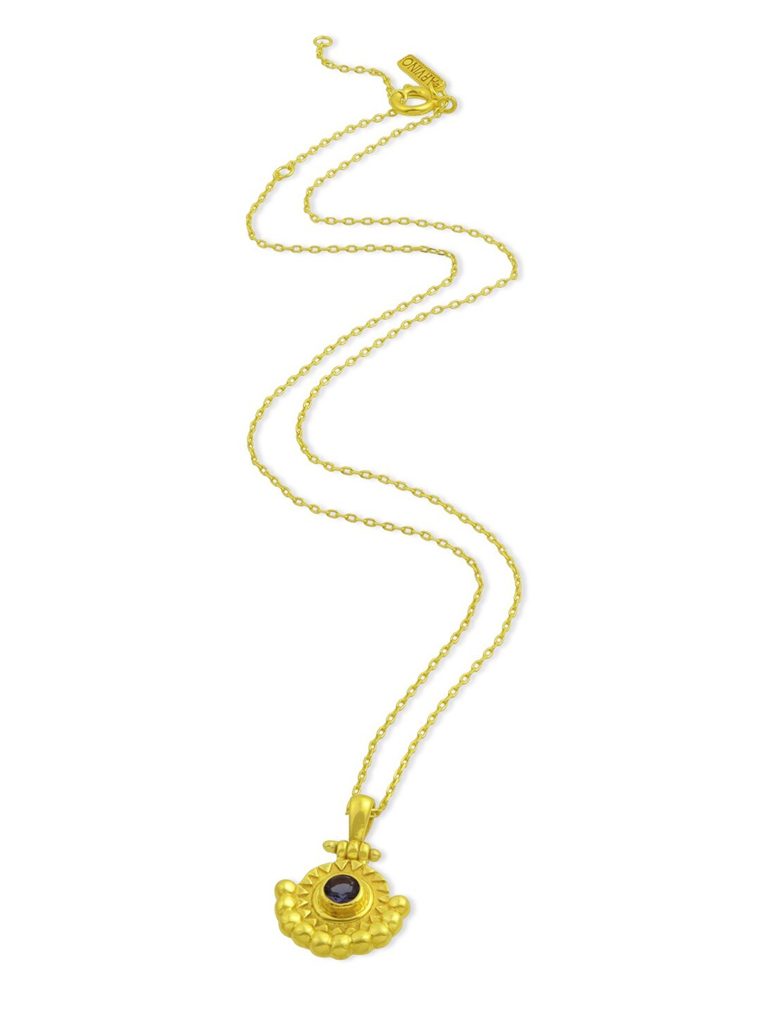 

ARVINO Brass Gold-Plated Stone Studded Minimal Necklace