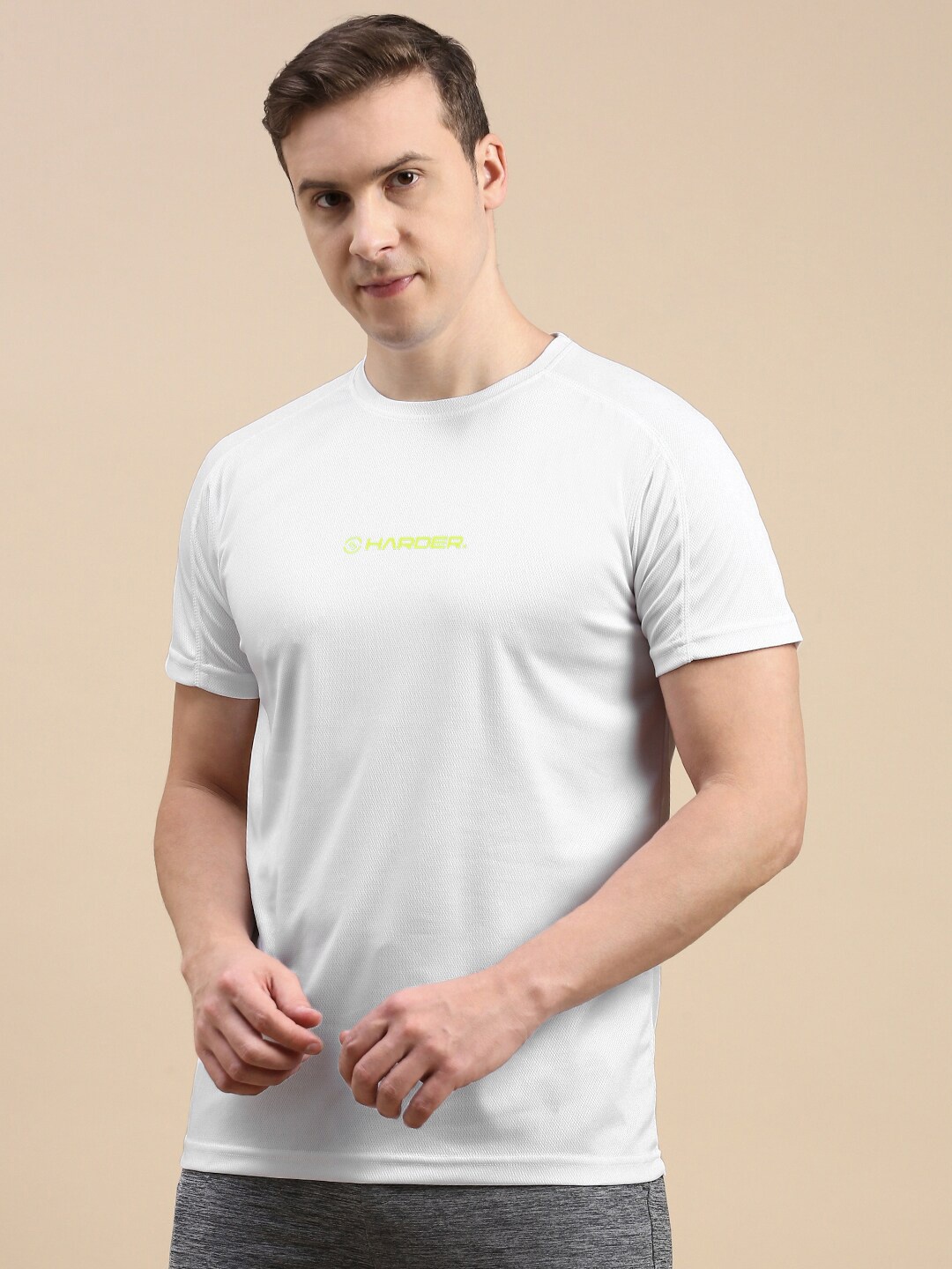 

Classic Polo Typography Printed Round Neck Antimicrobial Slim Fit T-shirt, White