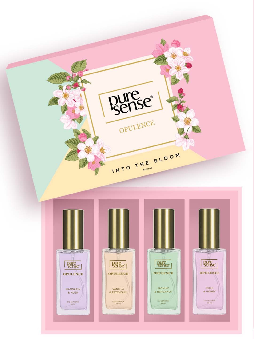 

Pure Sense Women Set of 4 Opulence Into the Bloom Eau De Parfum - 20ml Each, Pink