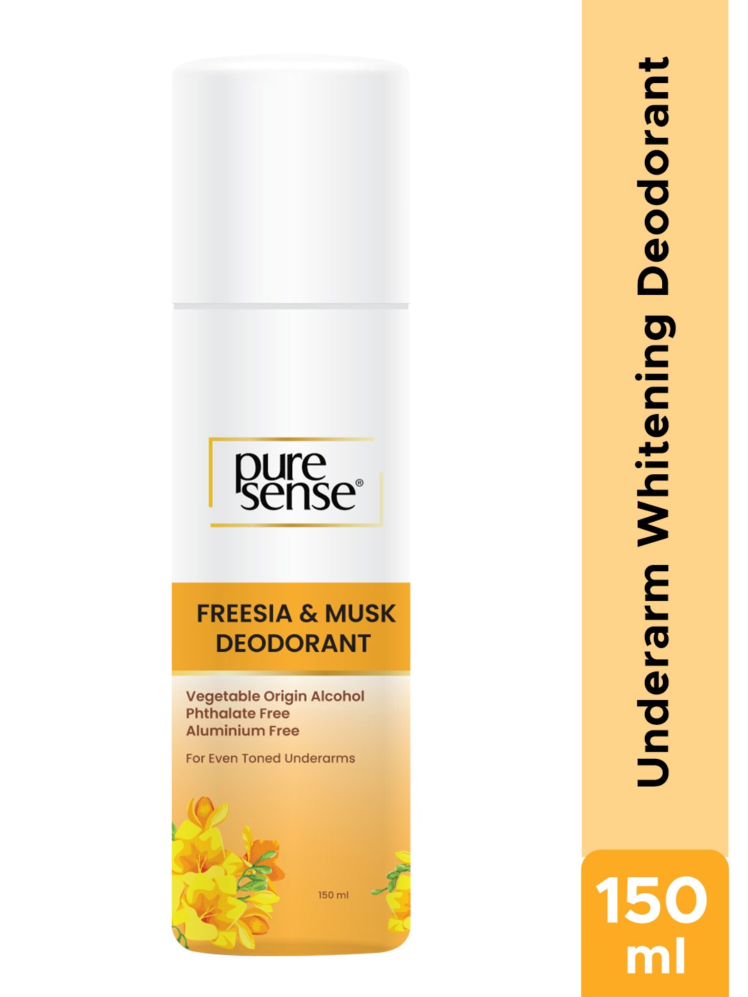 

Pure Sense Women Freesia & Musk Whitening Deodorant Body Spray - 150ml/100g, Transparent