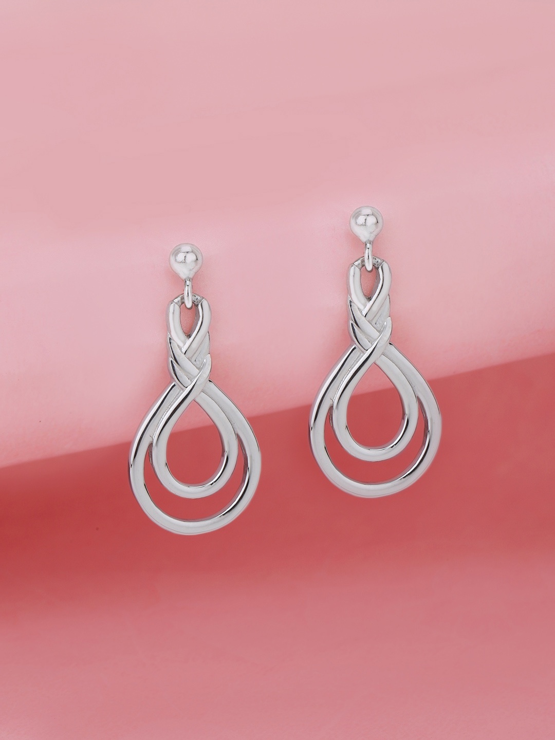 

VANBELLE Women 925 Sterling Silver Rhodium Plated Infinity Drop Earring