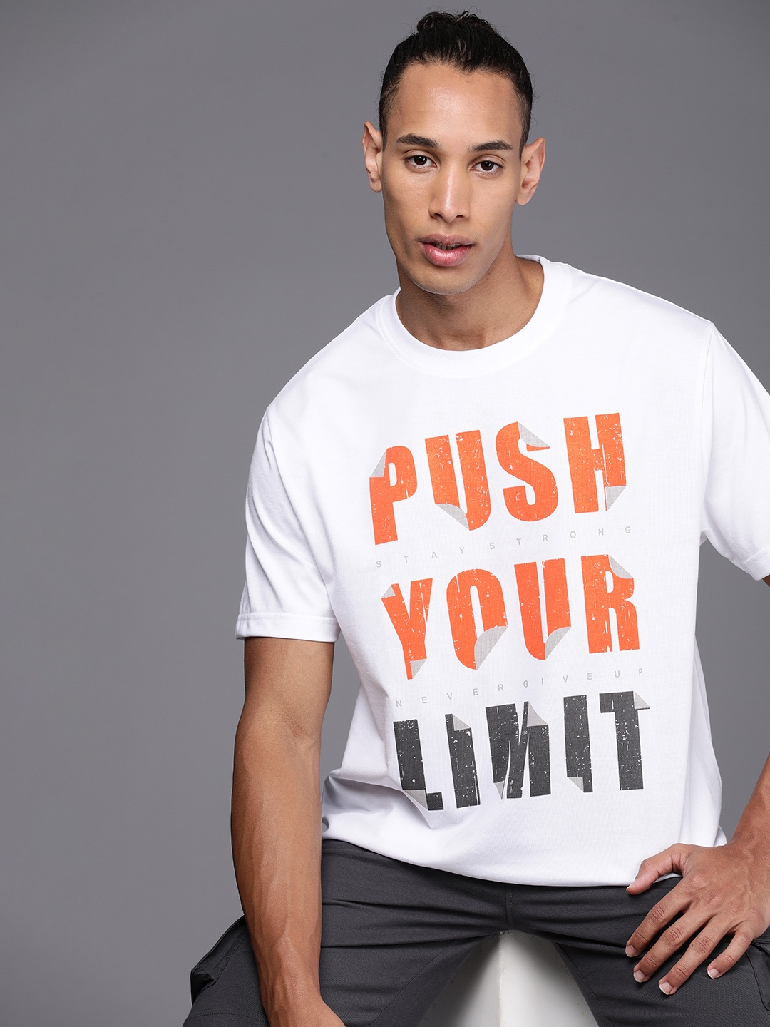 

HRX by Hrithik Roshan Men Lifestyle Typography Printed T-shirt, White