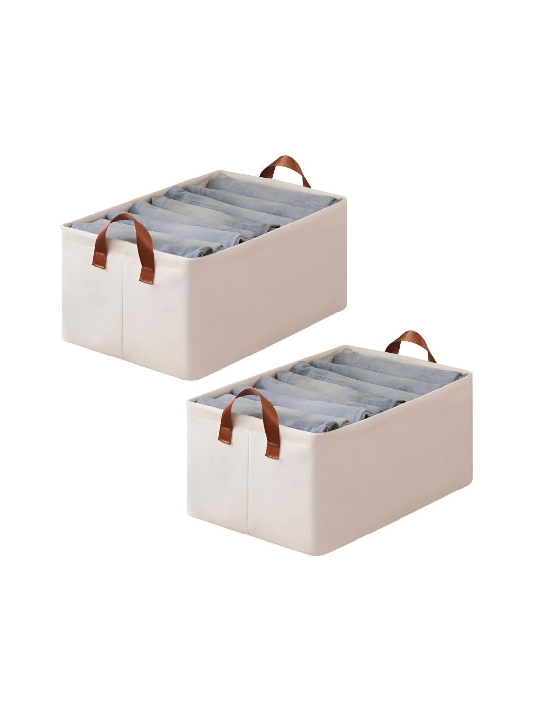 

HOUSE OF QUIRK Beige 2 Pieces Multi-Utility Organisers