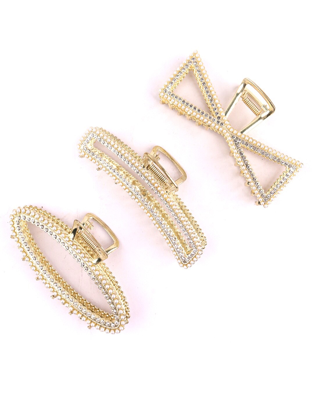 

FIMBUL Set of 3 Embellished Claw Clips, Gold