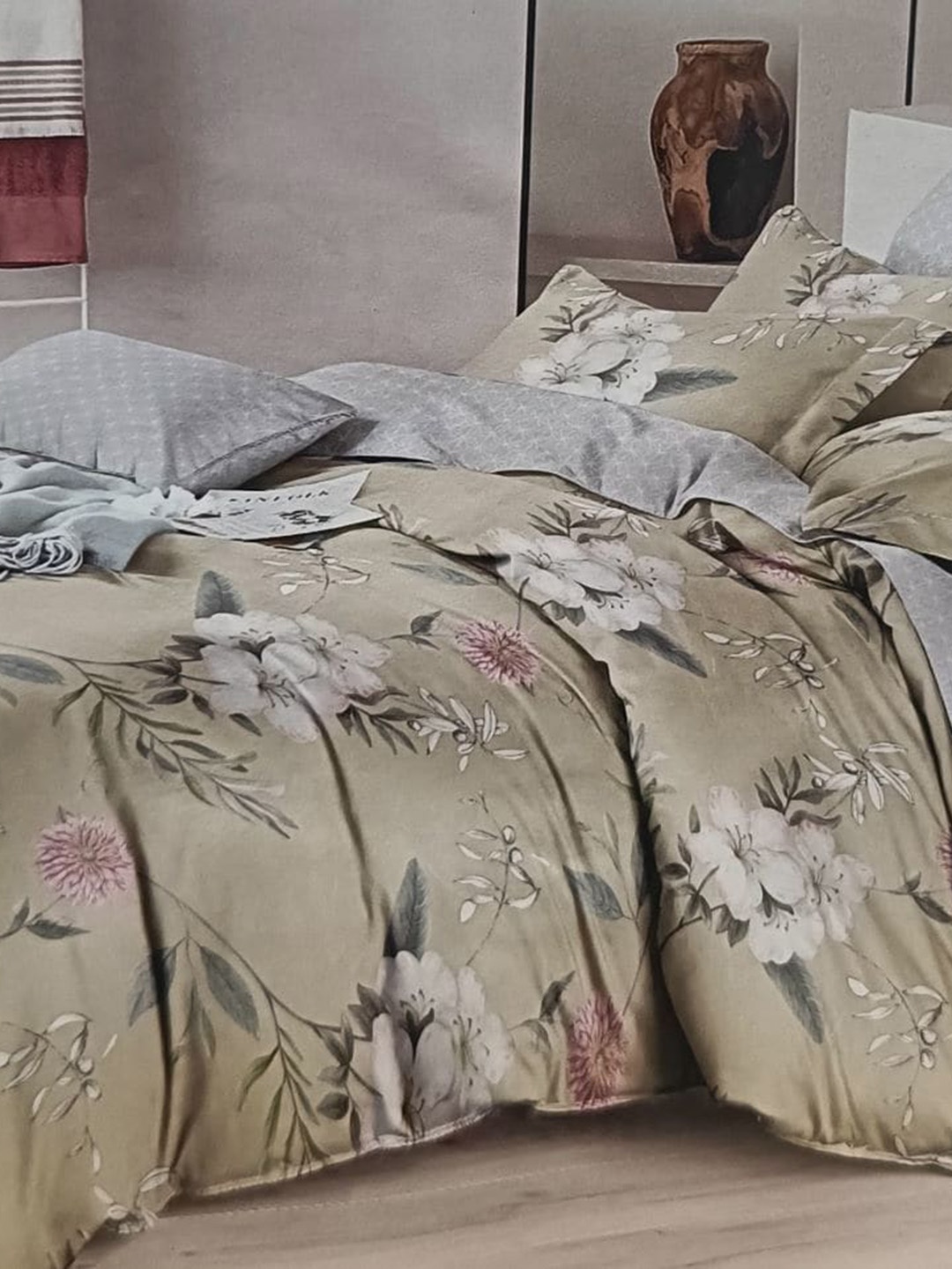 

Signature Light Green 4 Pcs Printed Bedding Set