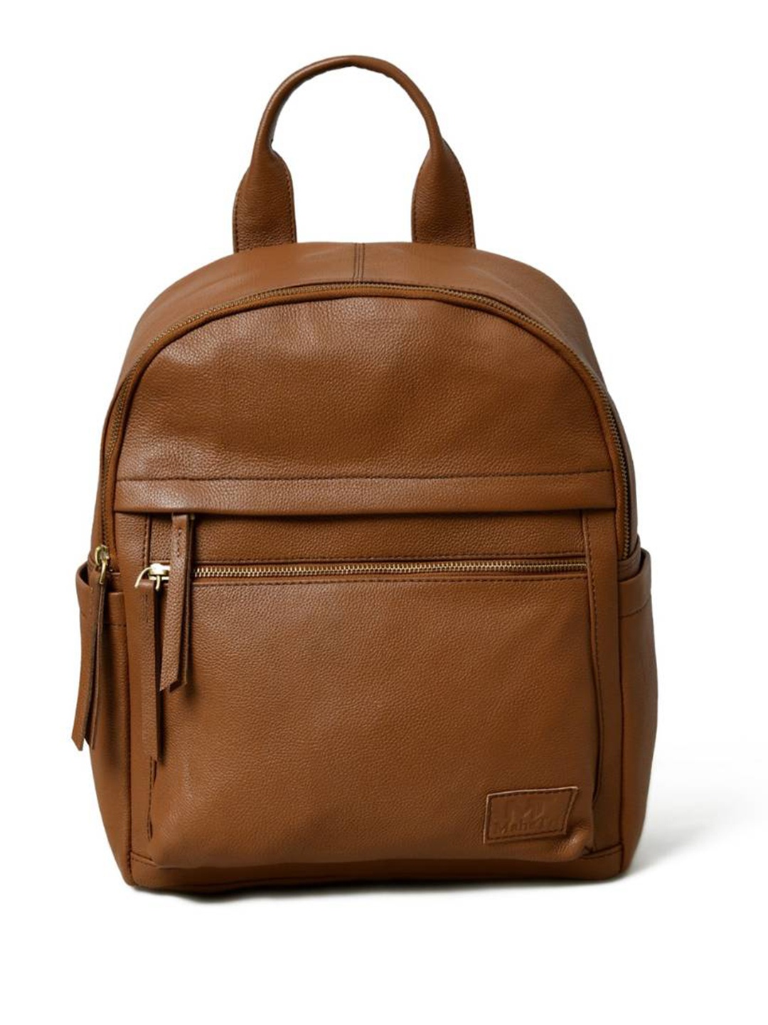 

MaheTri Small Padded Leather Backpack, Brown