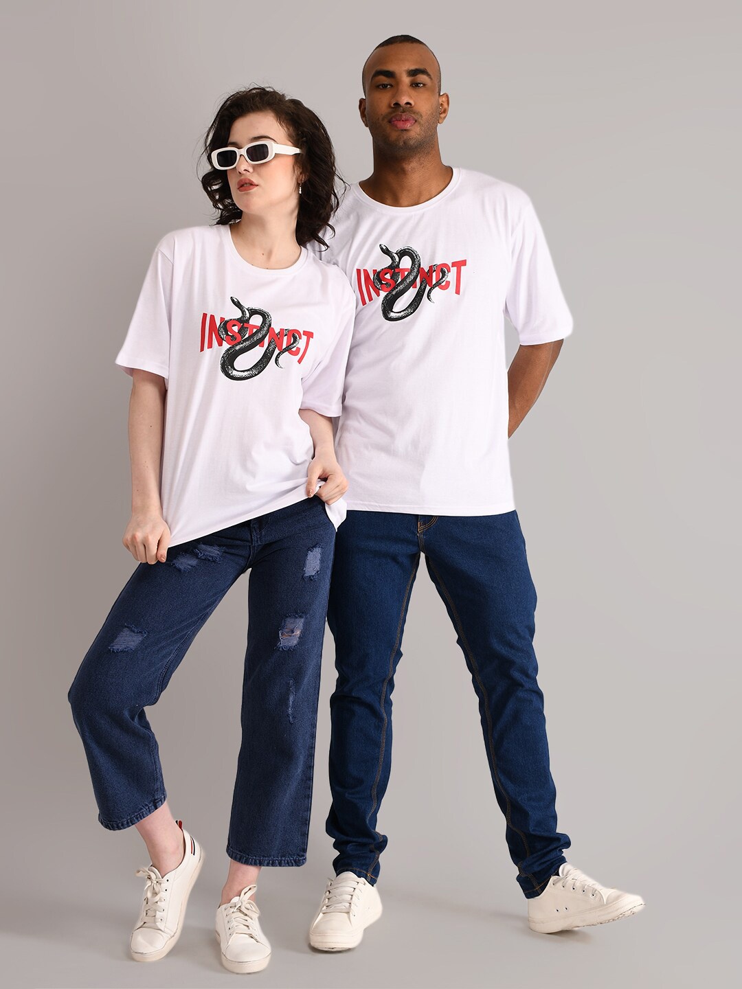 

ABSOLUTE DEFENSE Unisex Typography Printed Round Neck T-shirt, White
