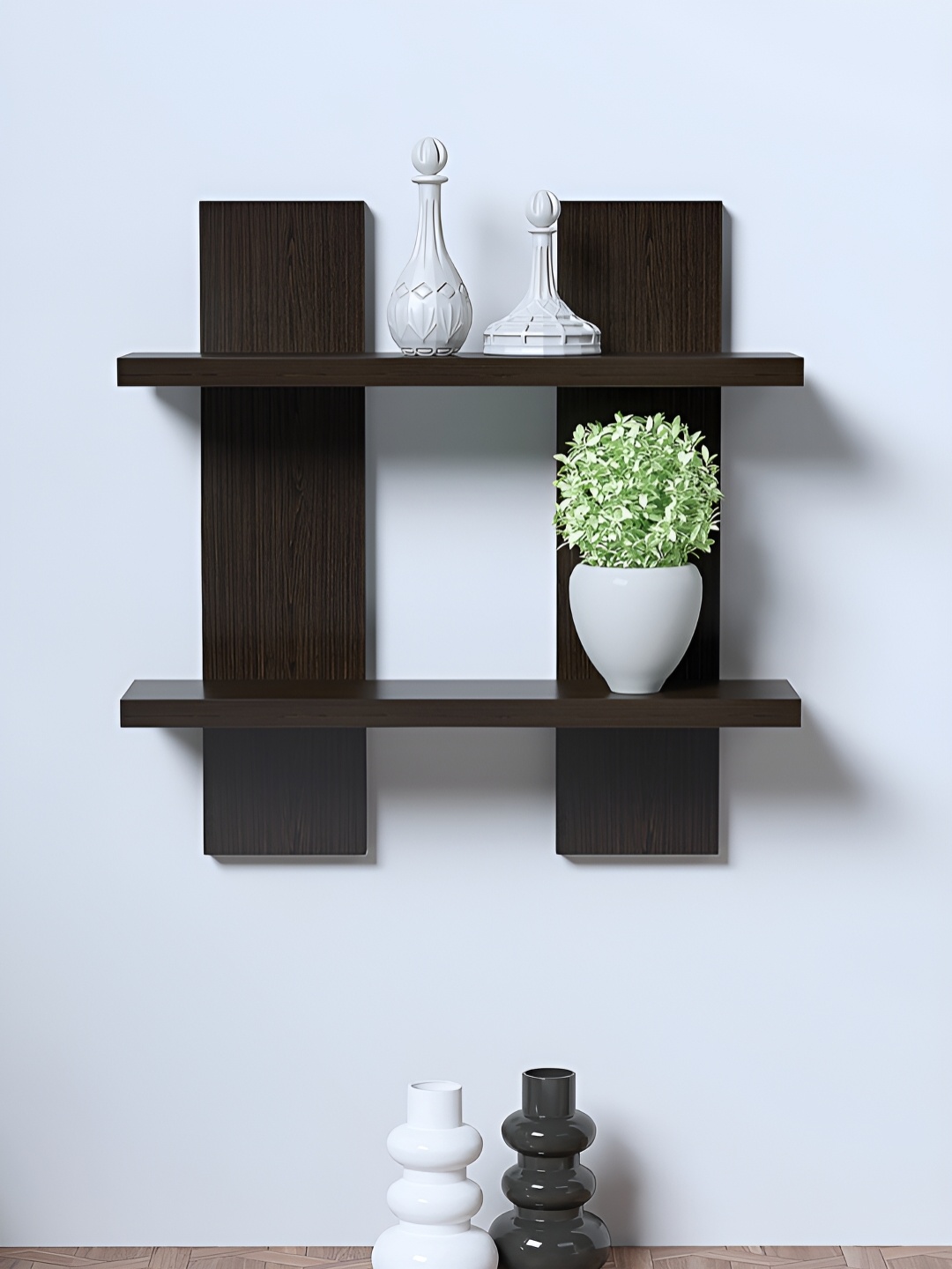 

RANDOM Black Wooden Wall Shelf