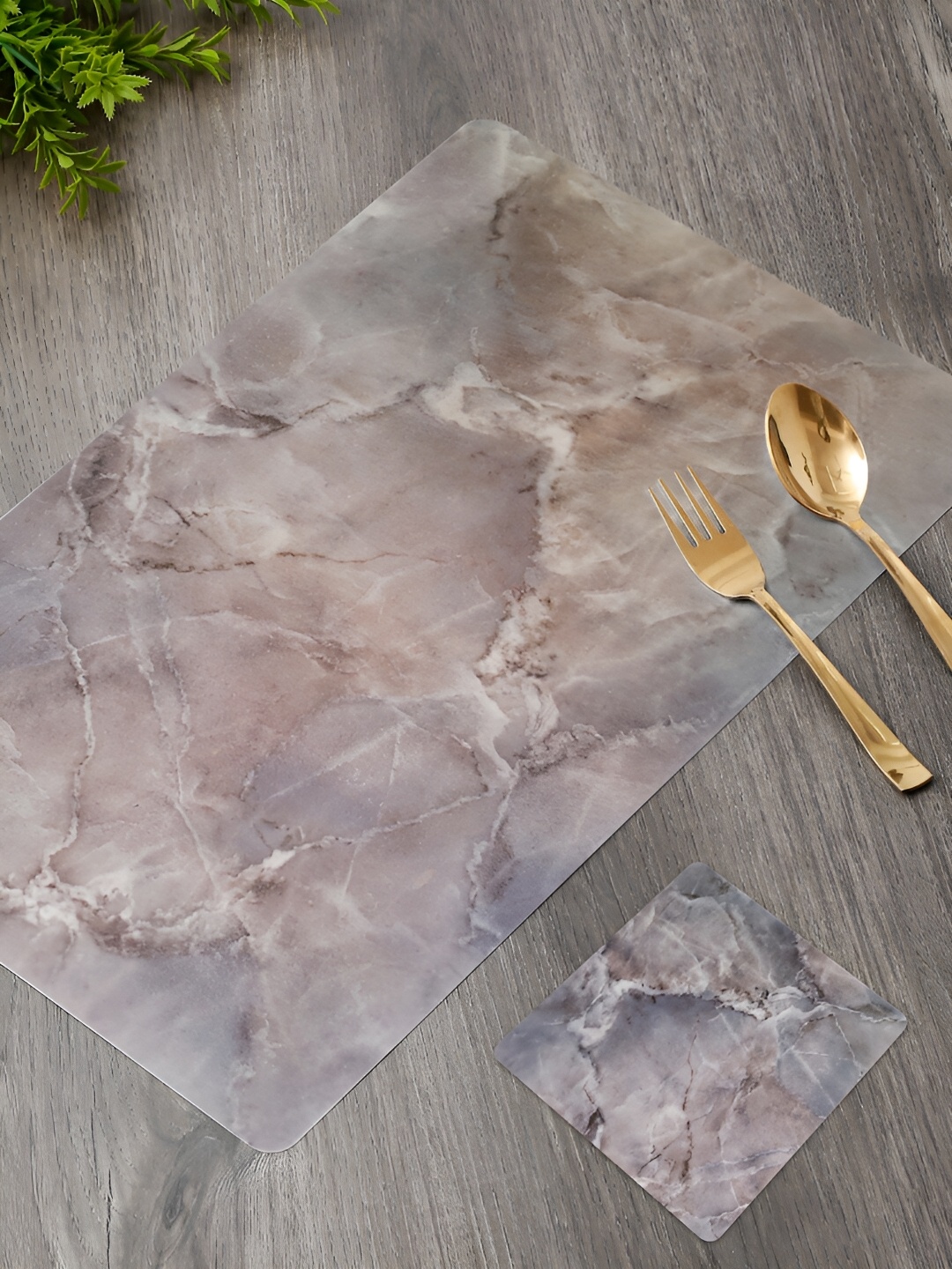 

Aura Brown & Grey 12 Pieces HD Printed Table Placemats