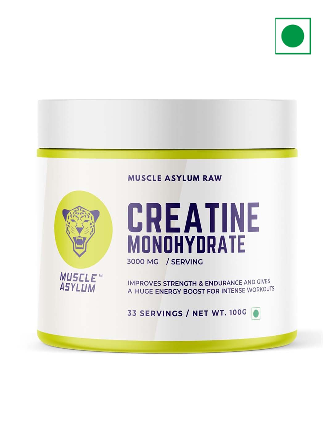 

Muscle Asylum Creatine Monohydrate Powder Unflavored 33 Servings -100 Gm, White