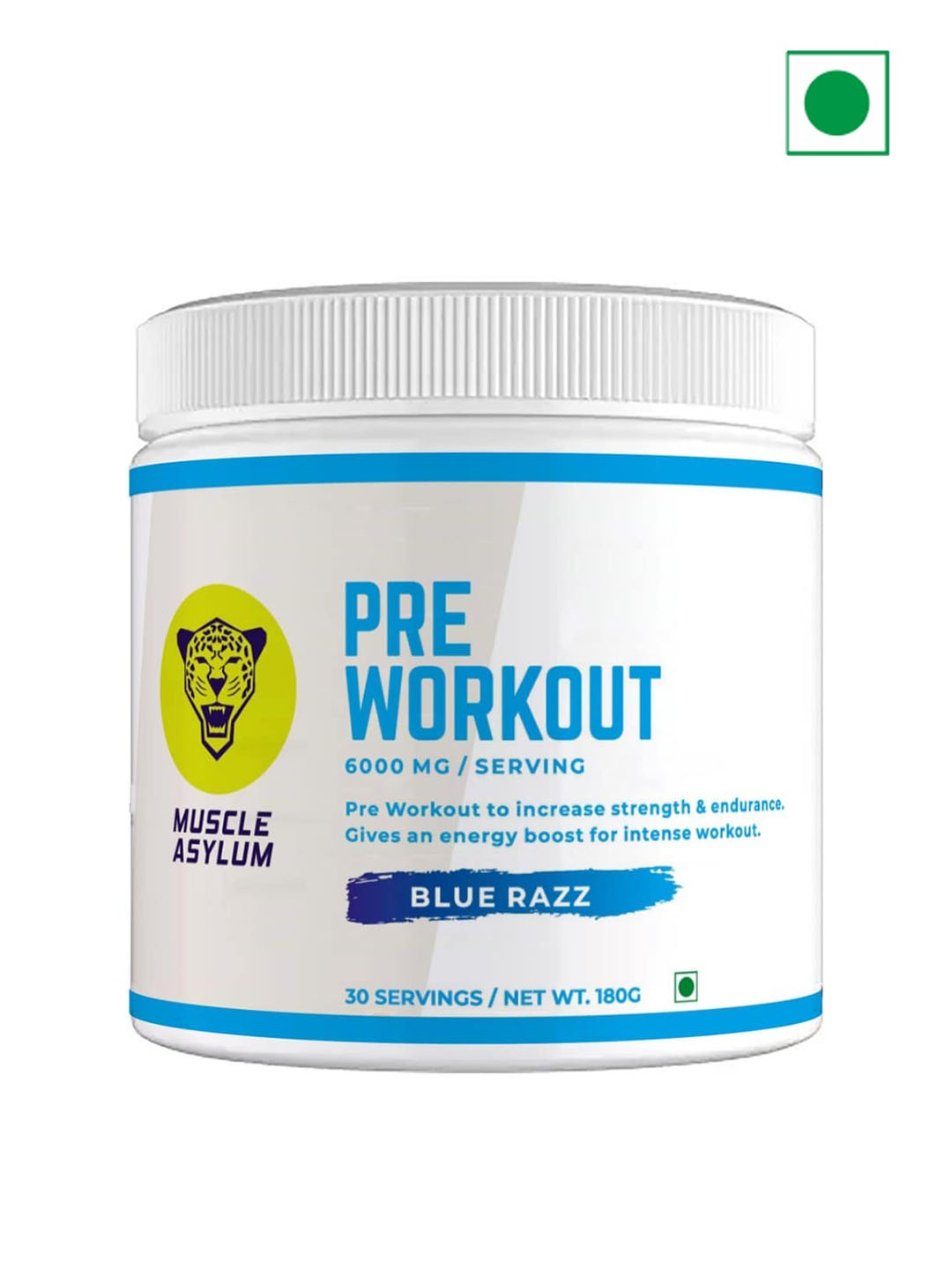 

Muscle Asylum Pre-Workout 30 Servings-180gm, White