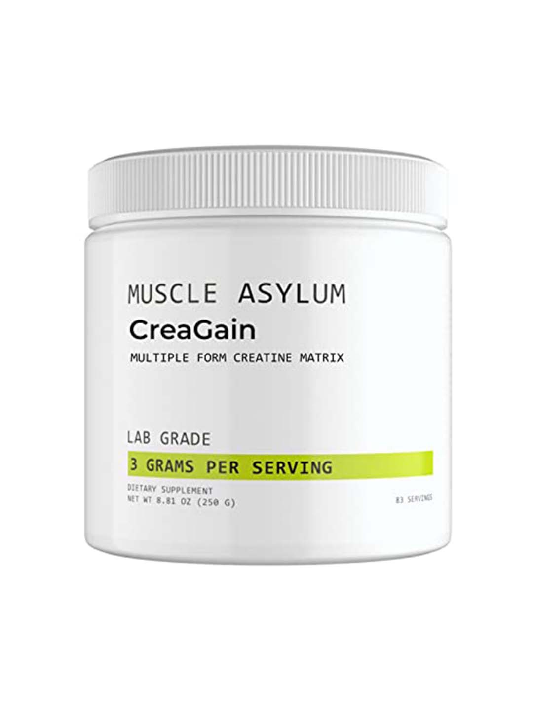 

Muscle Asylum CreaGain Creatine Powder Unflavored 83 Servings - 3G Each, White
