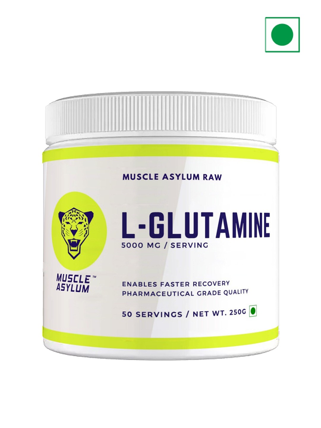 

Muscle Asylum L-Glutamine Powder 50 Servings -250gm, White