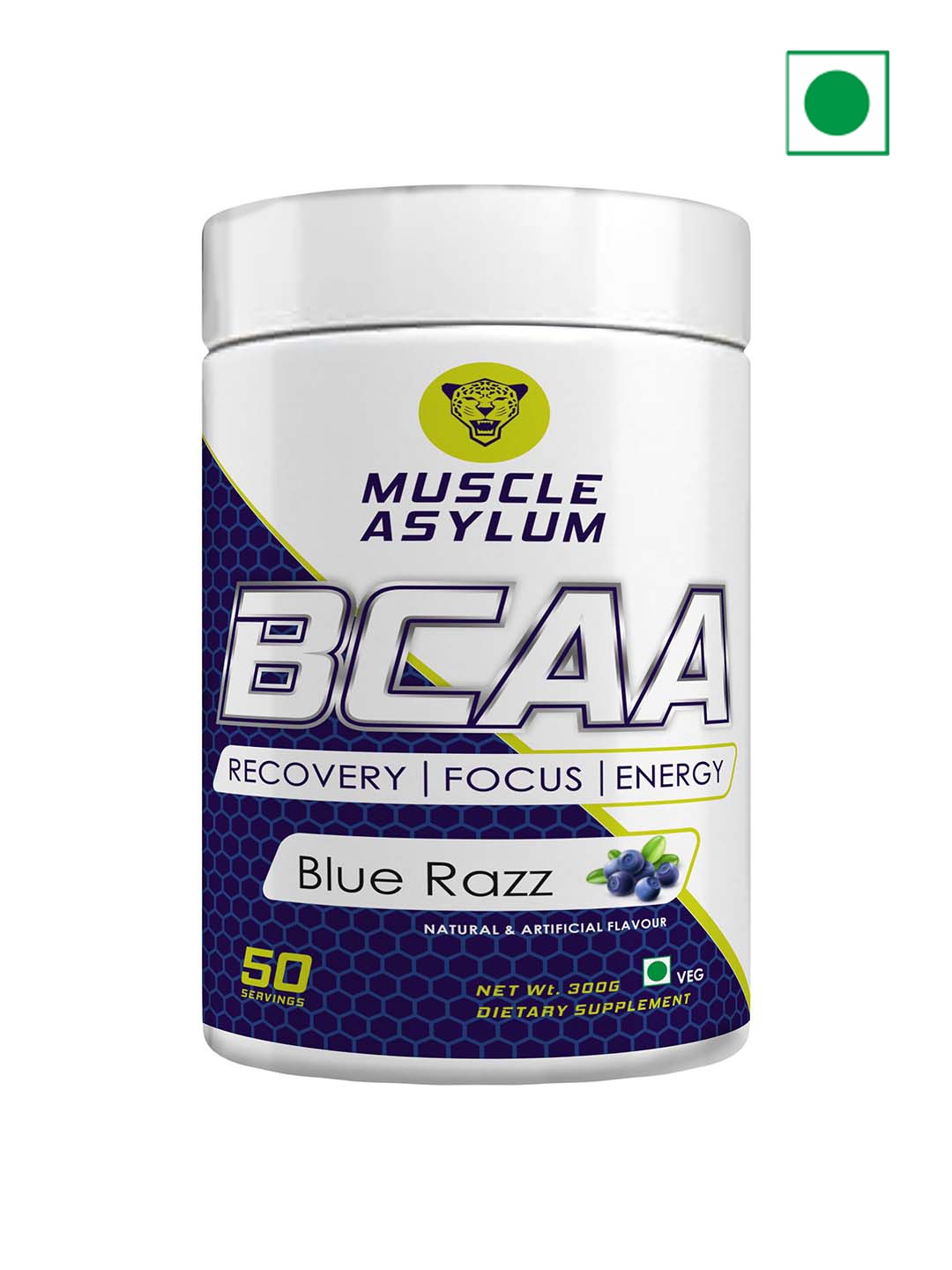 

Muscle Asylum BCAA Powder 50 Servings -300 g, White