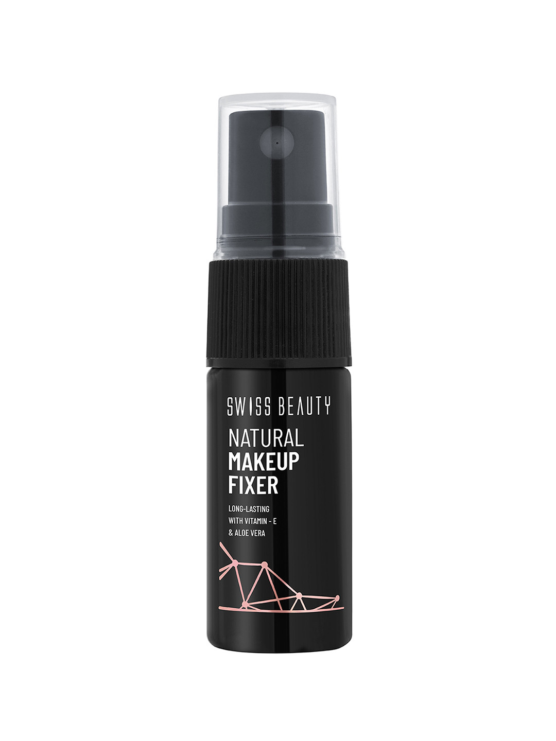 

SWISS BEAUTY Long-Lasting Natural Makeup Fixer with Vitamin-E & Aloe Vera - 10 ml, Black