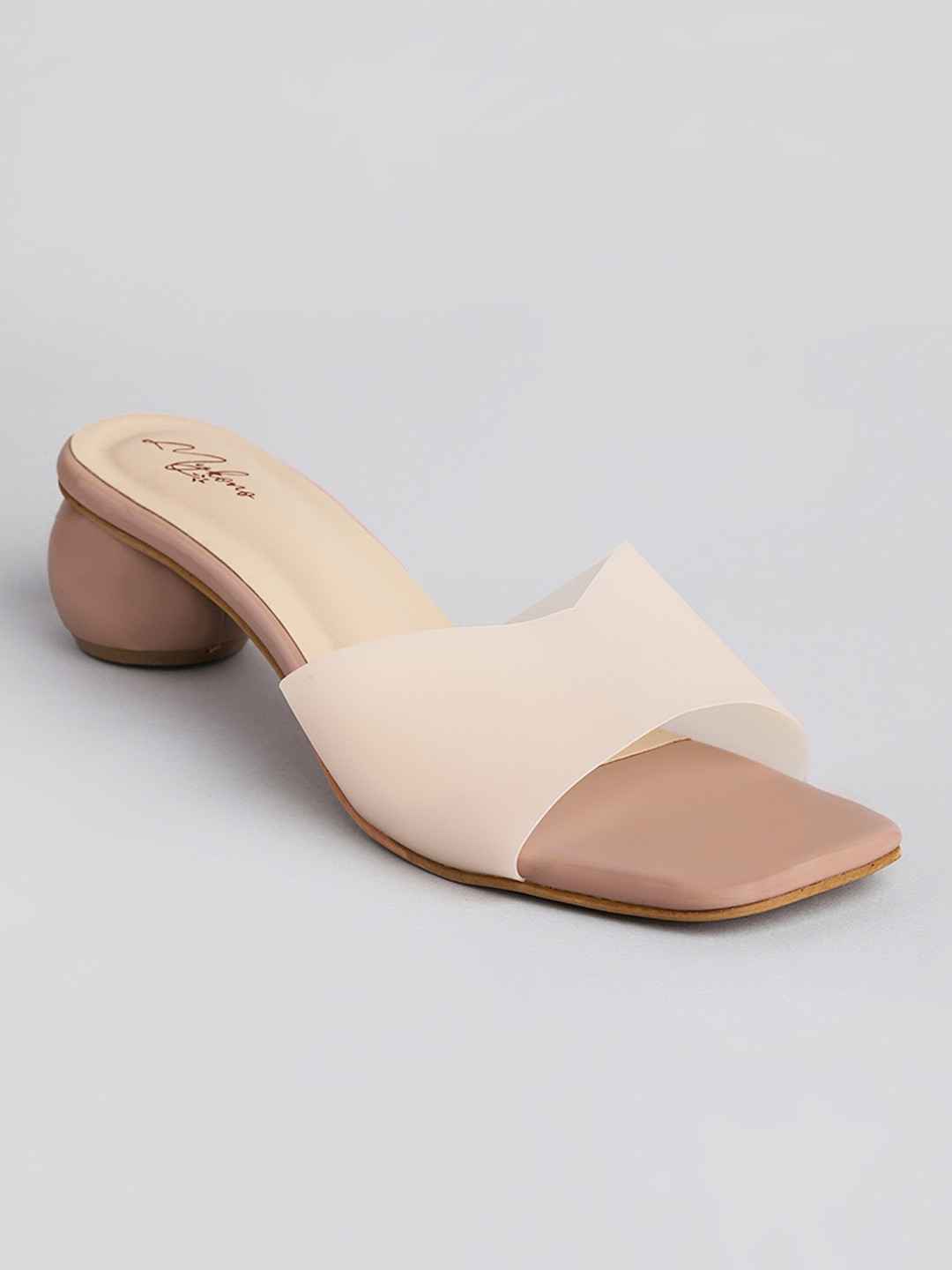 

Mykono Open Toe Block Heels, Pink