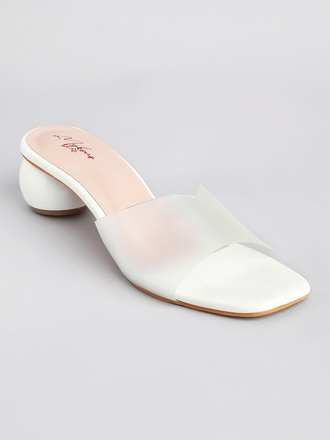 

Mykono Open Toe Block Heels, White