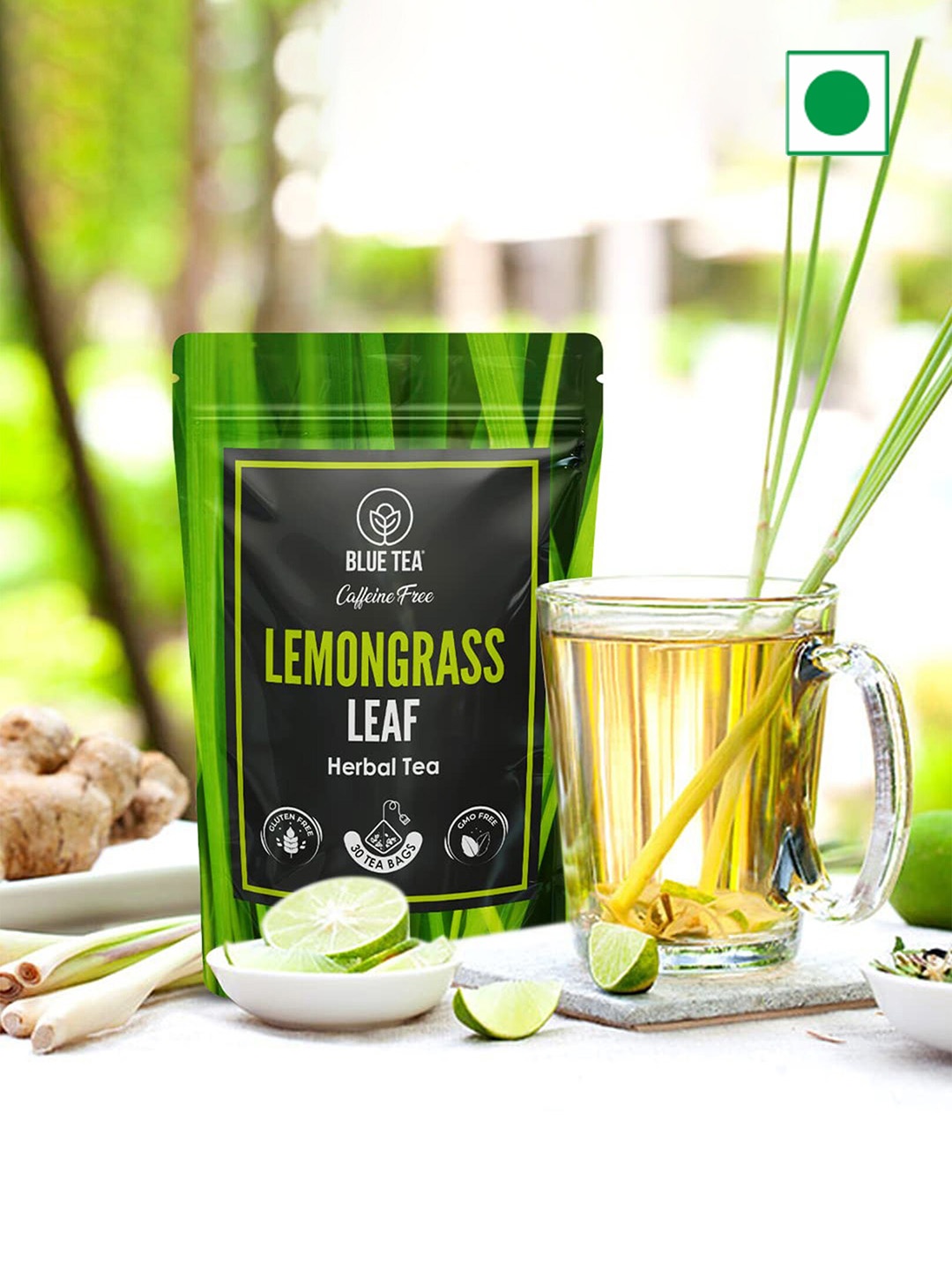 

BLUE TEA Lemongrass Herbal Tea- 30 Tea Bags, Yellow