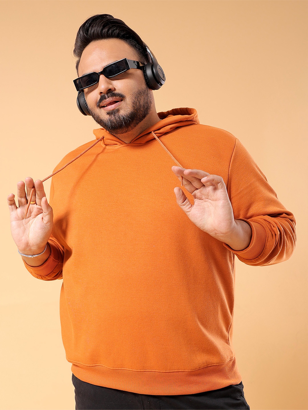 

Hardsoda by The Indian Garage Co Plus Size Hooded Pullover Sweatshirt, Orange