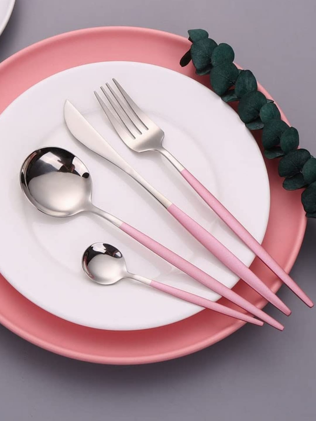 

UniKart Pink 4 Pieces Stainless Steel Cutlery Set