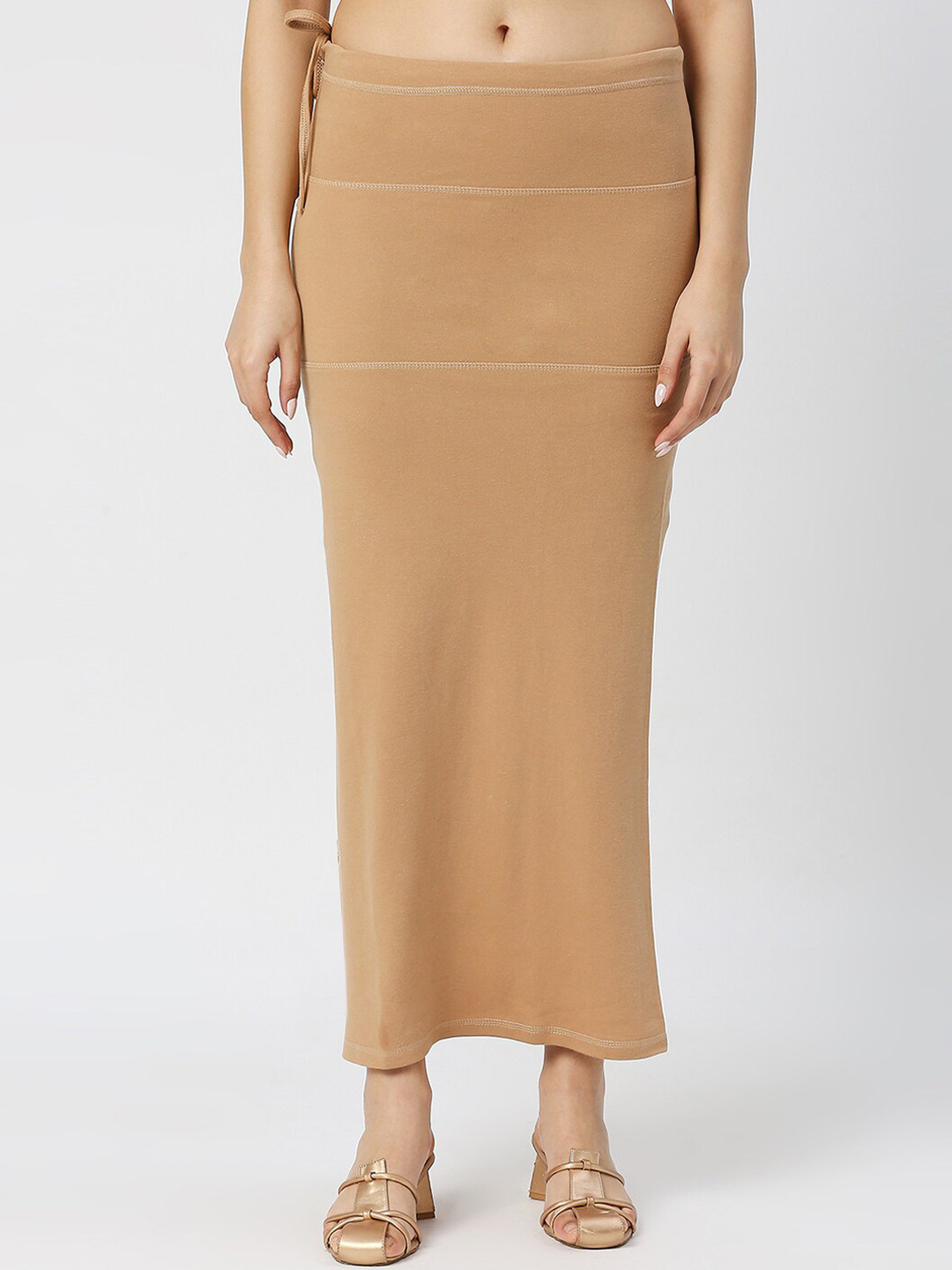 

neckbook Mermaid Fit Saree Shapewear, Camel brown