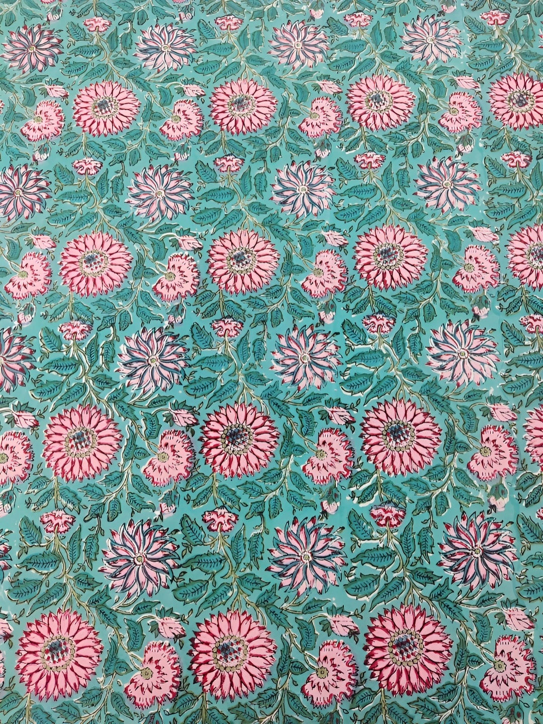 

Feels Like Home Blue & Pink Floral Cotton 210 TC King Bedsheet with 2 Pillow Covers