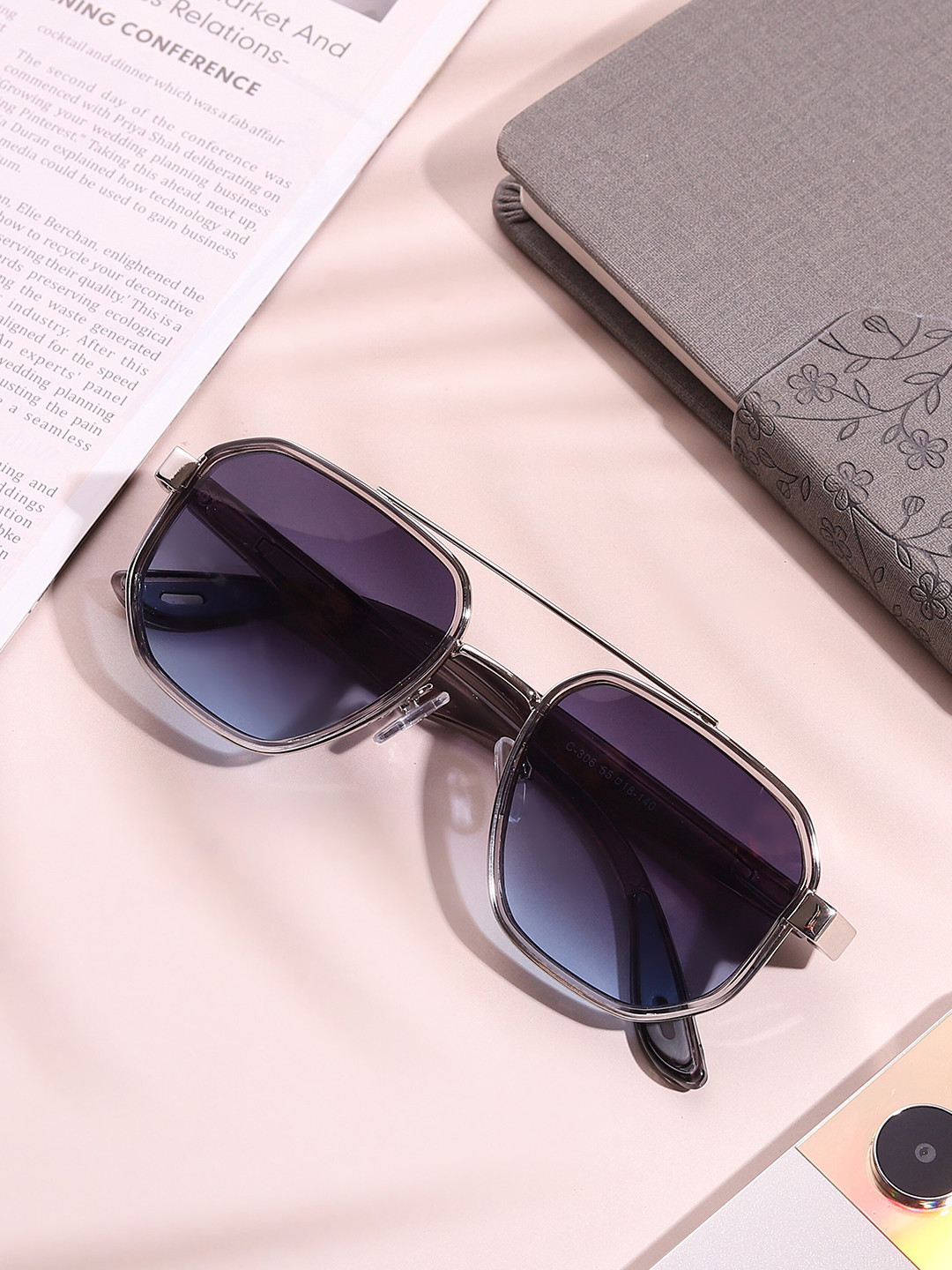 

The Roadster Lifestyle Co. Blue Unisex Square Sunglasses With UV Protected Lens