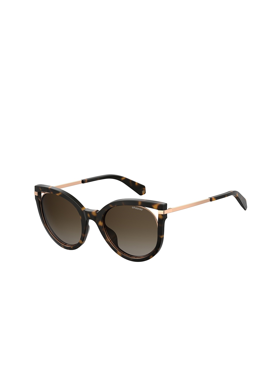 

Polaroid Women Round Sunglasses with UV Protected Lens 20101808651LA, Brown