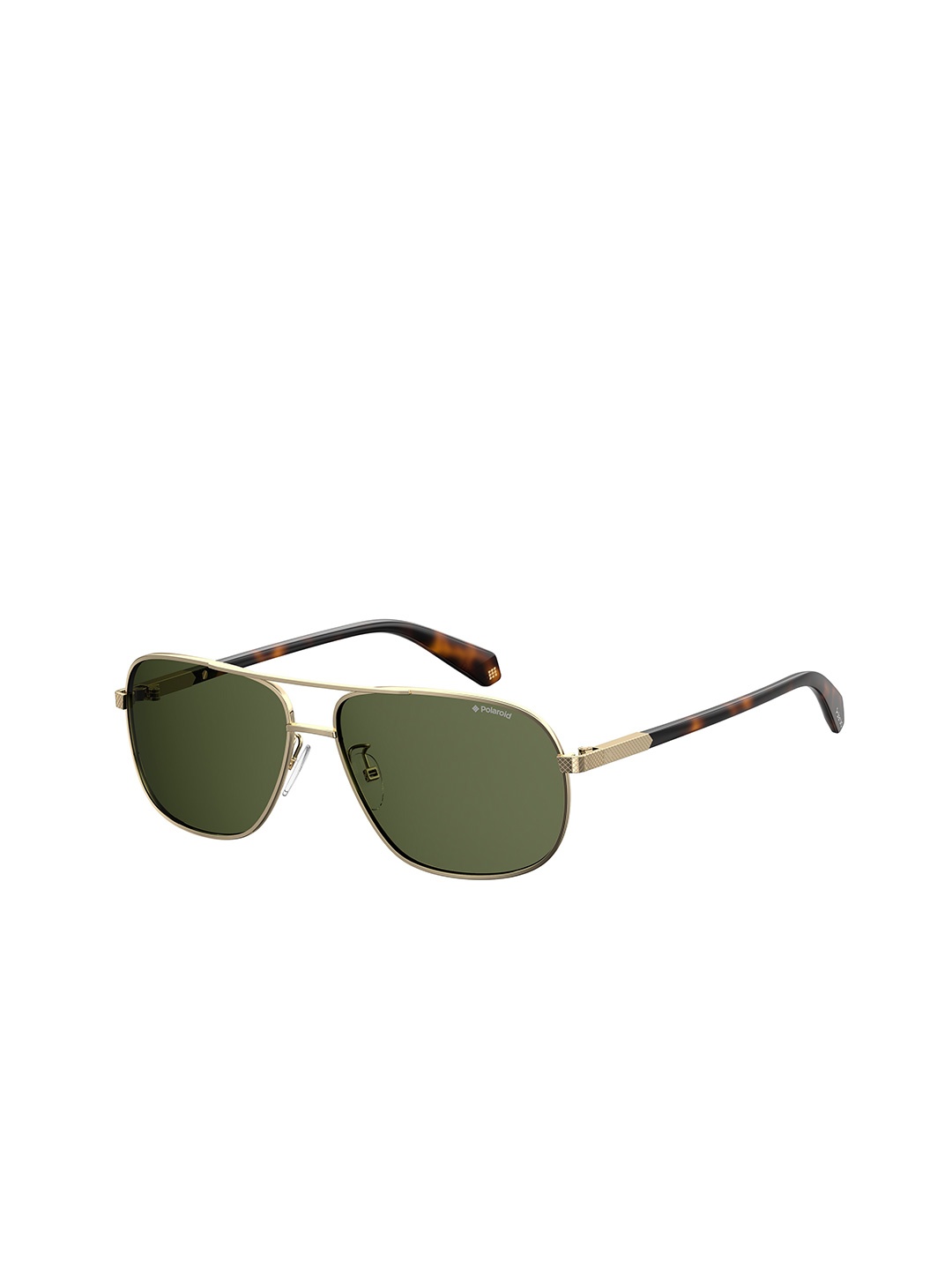 

Polaroid Men Round Sunglasses with UV Protected Lens 201891J5G60UC, Green