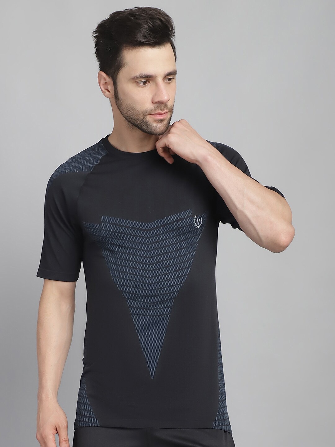 

MACK JONNEY JONNEY Striped Raglan Sleeves T-shirt, Black