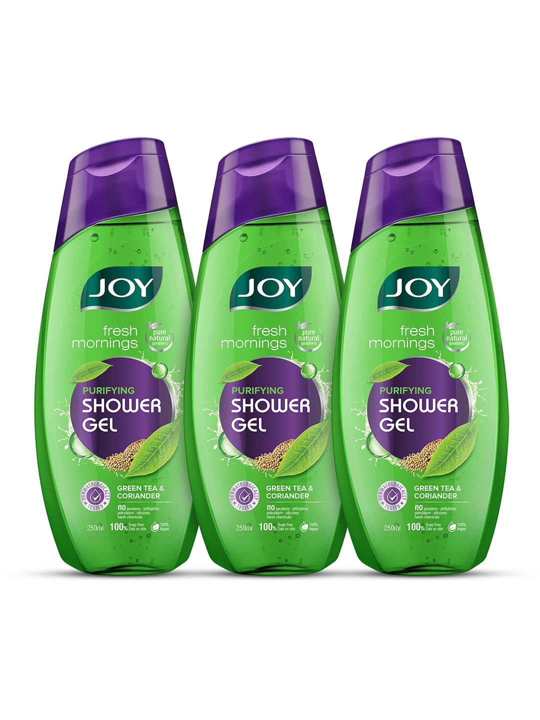 

JOY Set of 3 Fresh Mornings Purifying Shower Gel with Green Tea & Coriander - 250 ml each