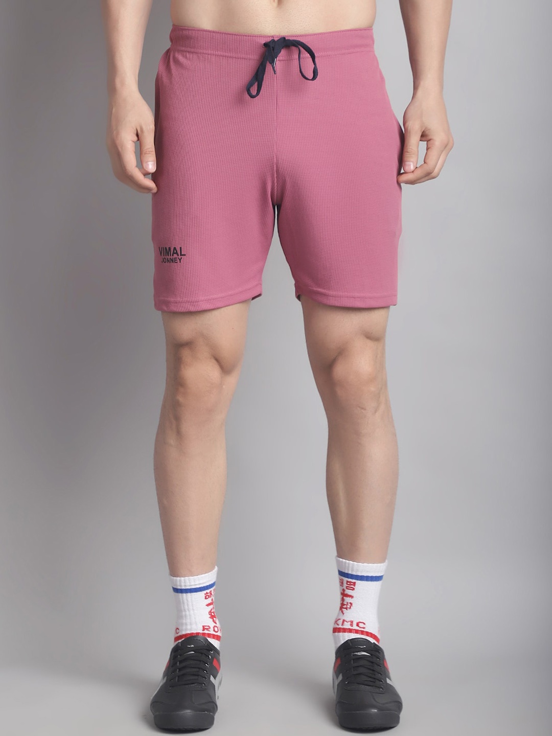 

MACK JONNEY Men Mid-Rise Sports Shorts, Pink