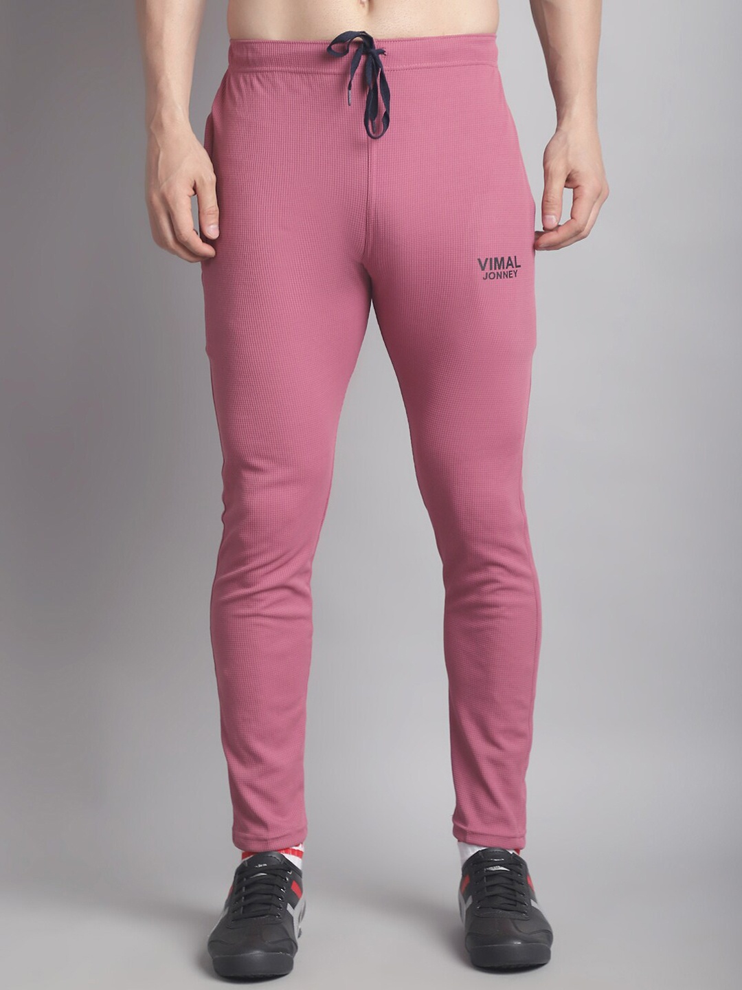 

MACK JONNEY Men Rapid Dry Mid Rise Track Pants, Pink