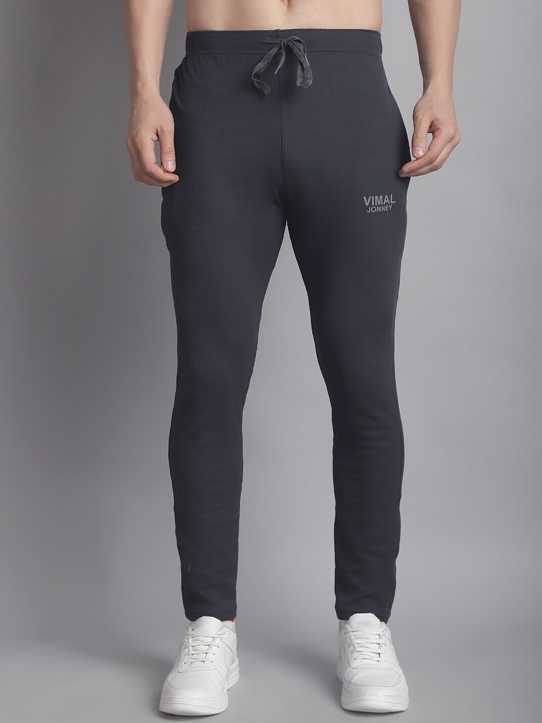

MACK JONNEY Men Rapid Dry Mid Rise Track Pants, Grey
