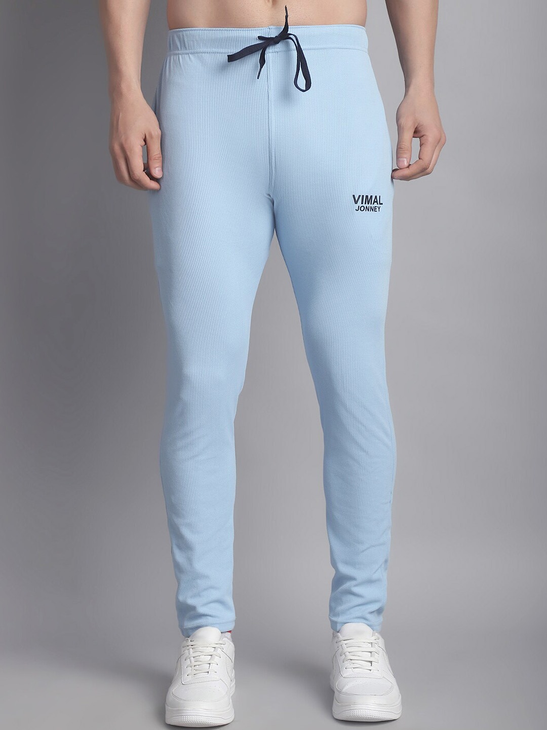 

MACK JONNEY Men Rapid Dry Mid Rise Track Pants, Blue