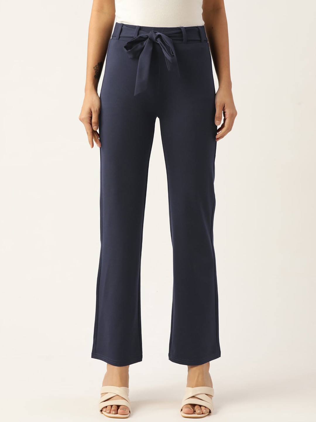 

Chemistry Women High-Rise Casual Trouser, Navy blue