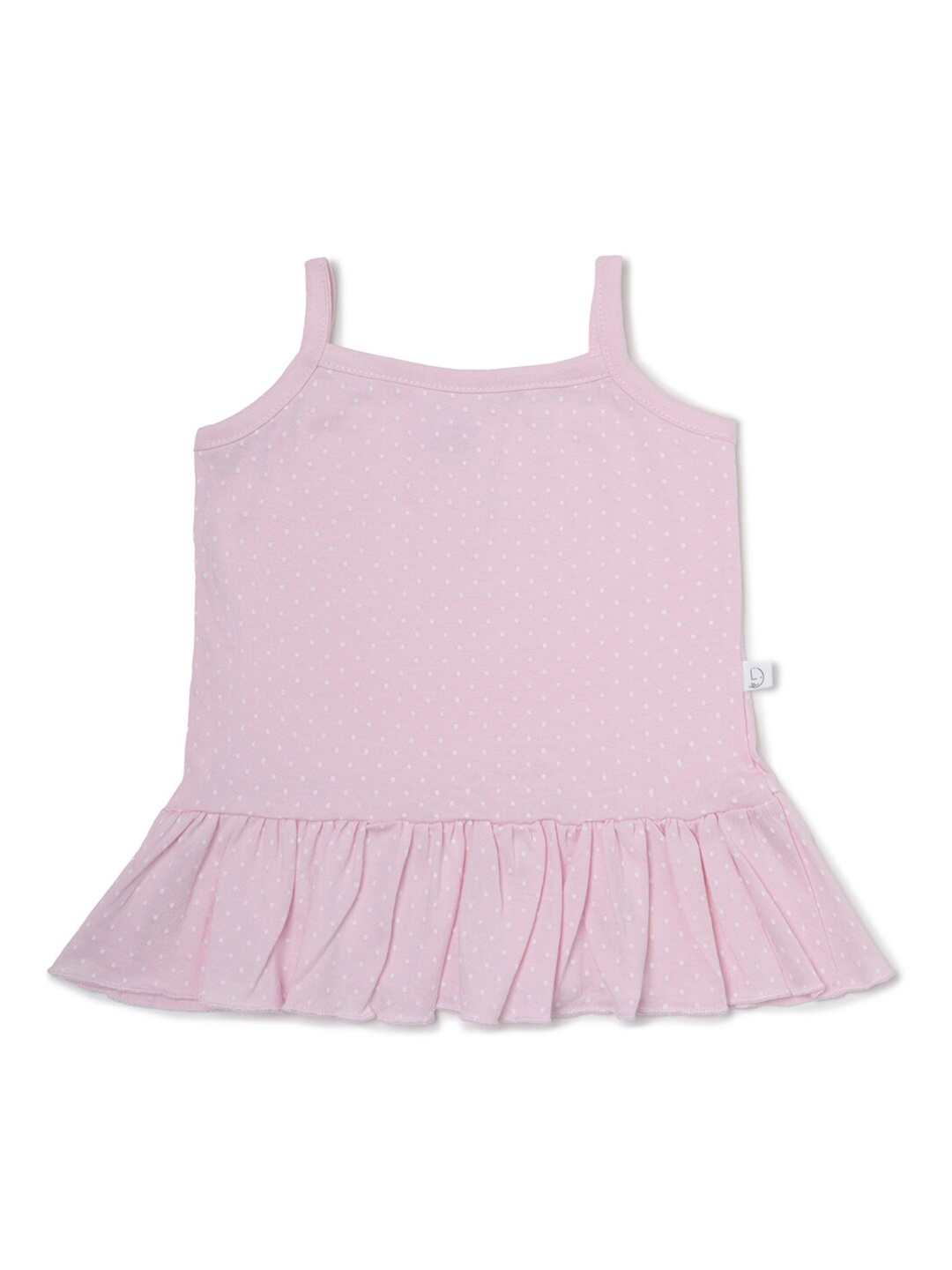 

Dear Little Girls Print Cotton Shoulder Straps Sleeveless Drop-Waist Casual Dress, Pink