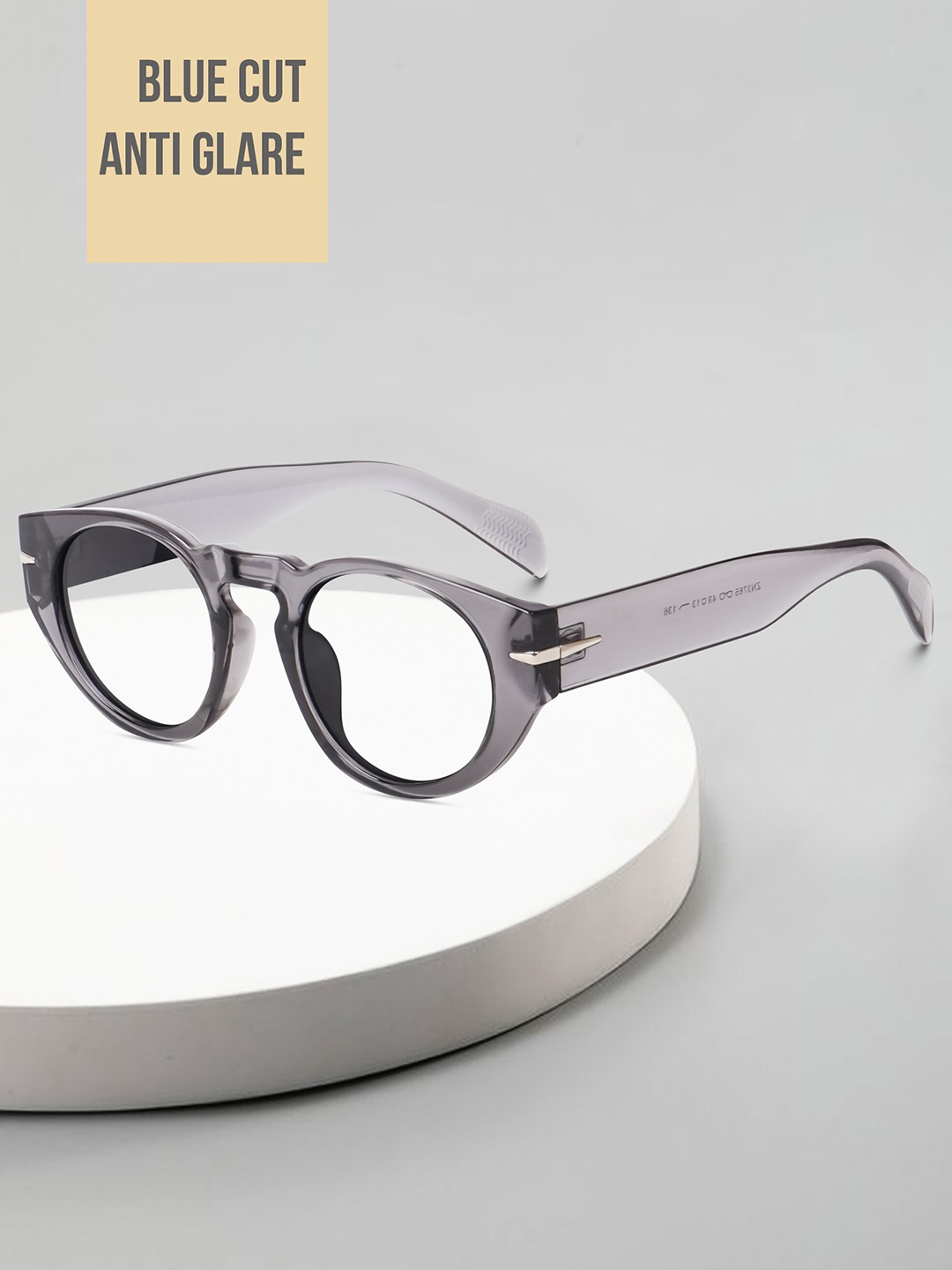 

Peter Jones Eyewear Unisex Full Rim Round Frames, Grey
