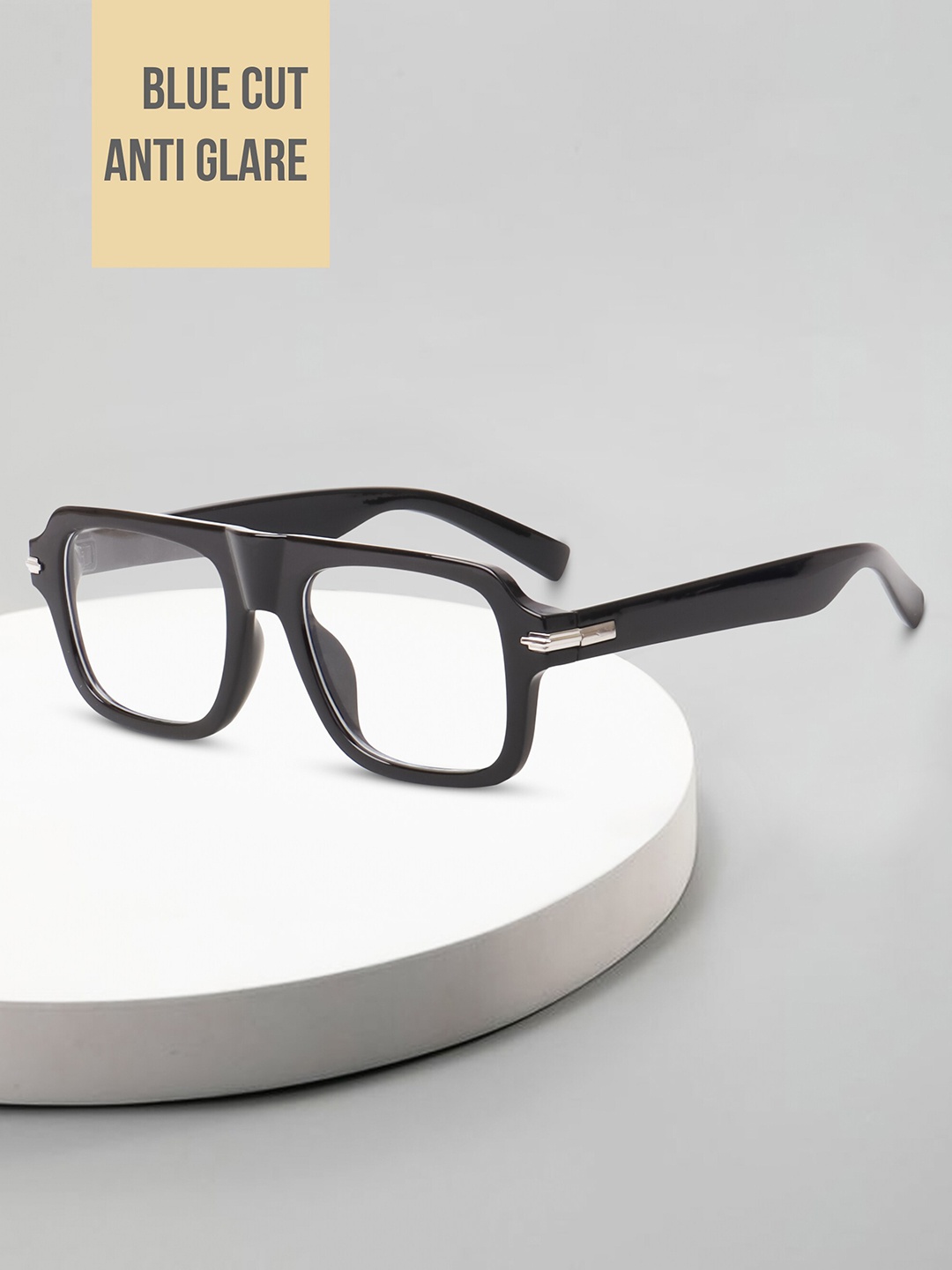 

Peter Jones Eyewear Unisex Full Rim Square Frames, Black