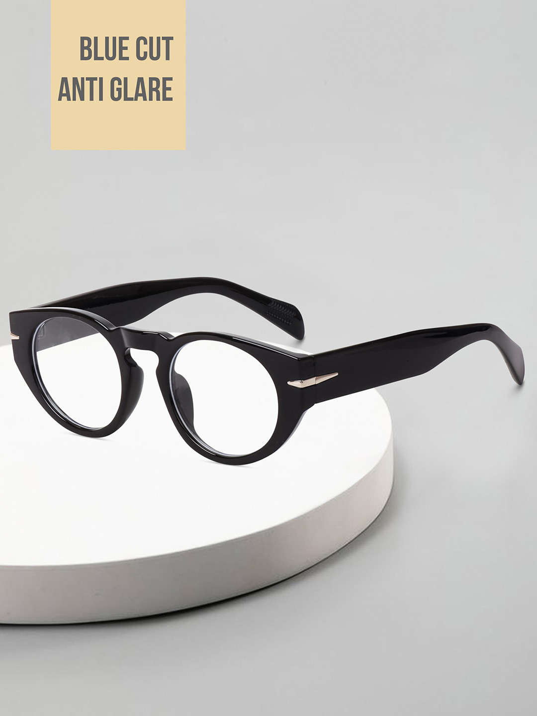 

Peter Jones Eyewear Unisex Full Rim Round Frames, Black