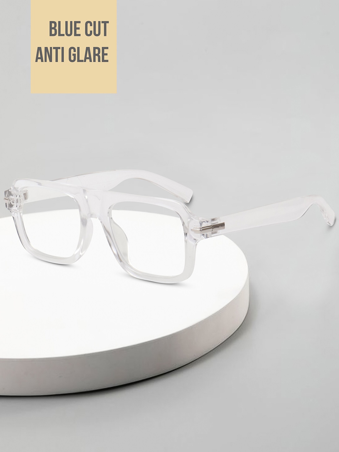 

Peter Jones Eyewear Unisex Full Rim Square Frames, Transparent
