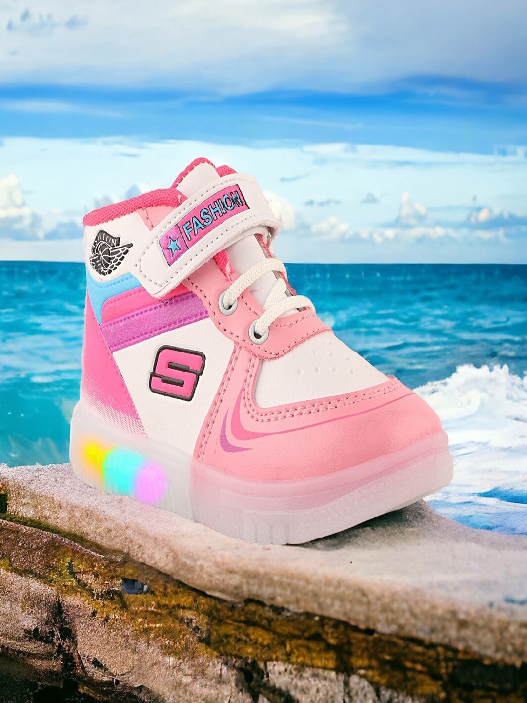 

BAESD Kids High-Top Walking Shoes, Pink