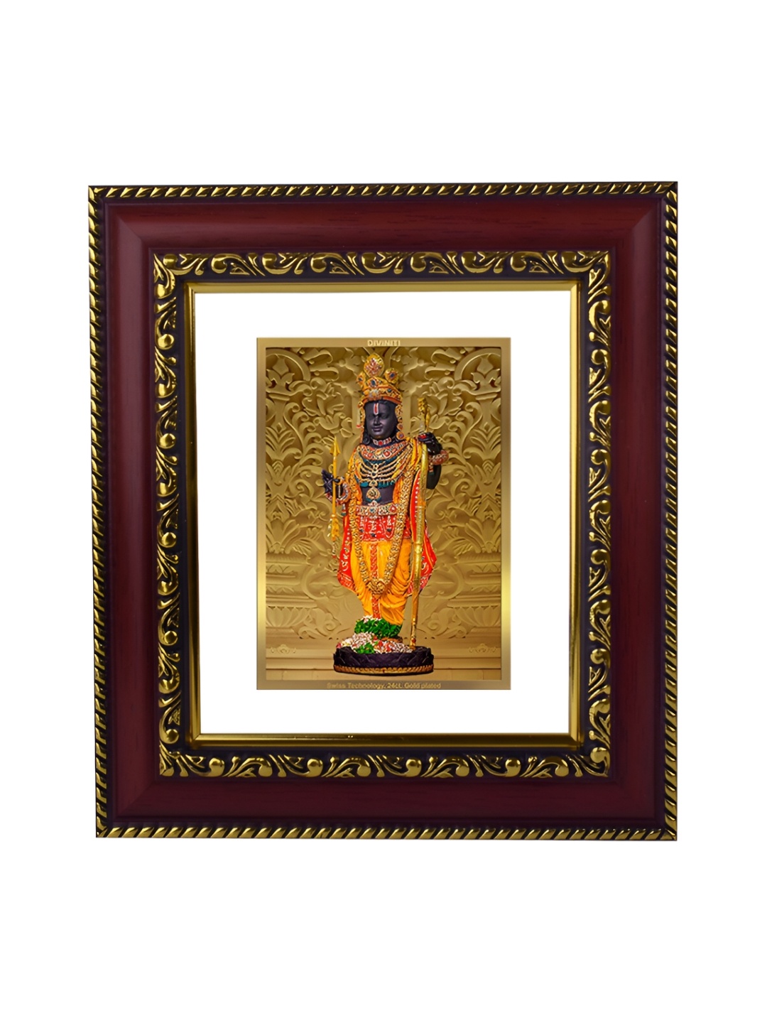 

Diviniti 24K Gold Plated Ram Lalla Wooden Wall Photo Frames