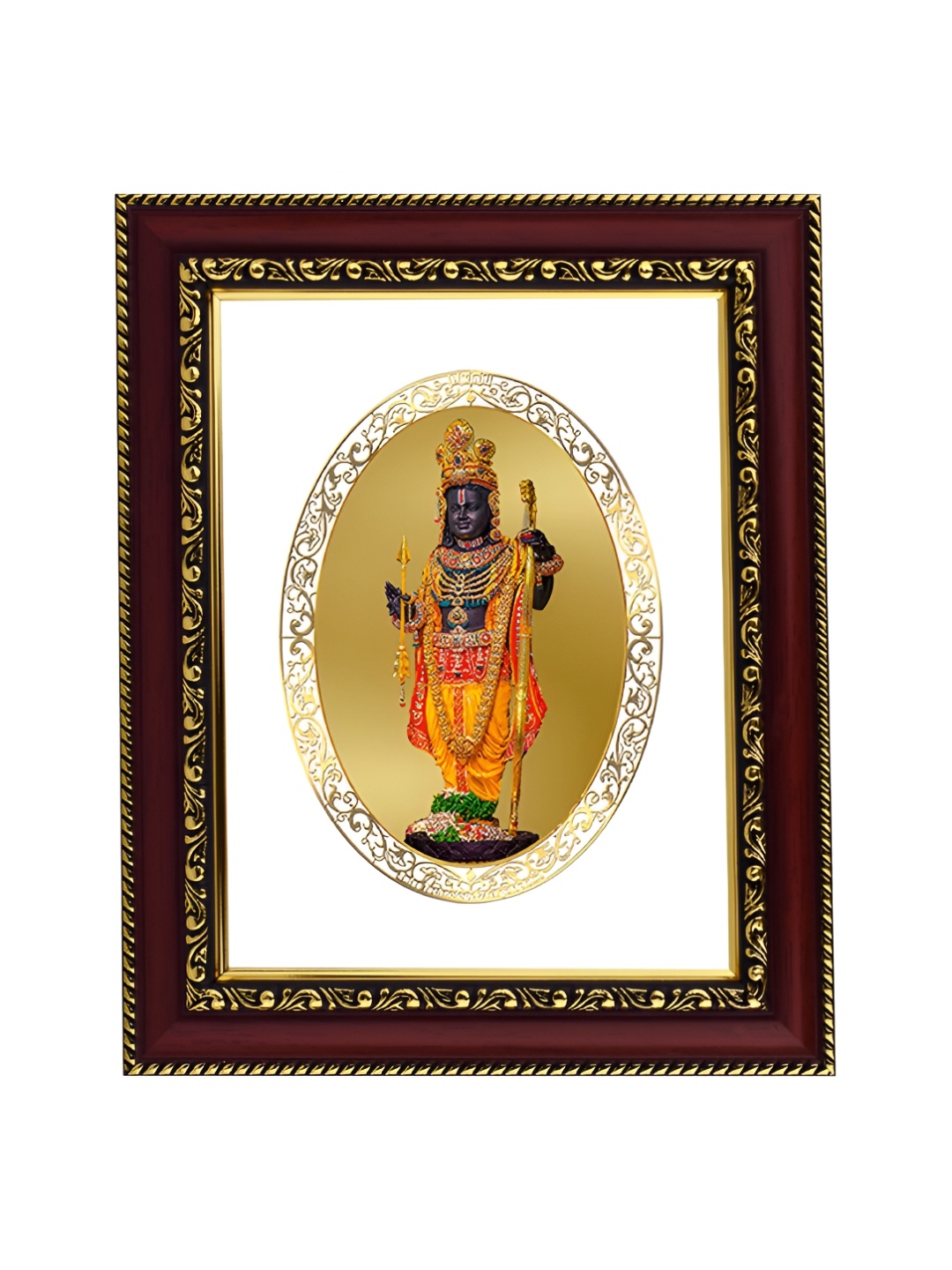 

DIVINITI Gold-Toned and White Wooden Wall Photo Frames